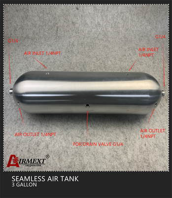Air Bottle Air Suspension Accessories 3 Gallon Seamless Air Tank