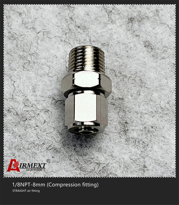 1/8NPT-8mm Straight Air Fitting Elbow Stainless Steel Compression Fittings