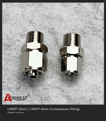 1/8NPT-8mm Straight Air Fitting Elbow Stainless Steel Compression Fittings