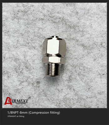 1/8NPT-8mm Straight Air Fitting Elbow Stainless Steel Compression Fittings