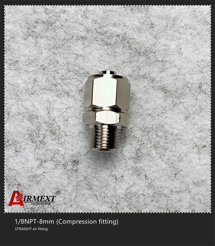 1/8NPT-8mm Straight Air Fitting Elbow Stainless Steel Compression Fittings